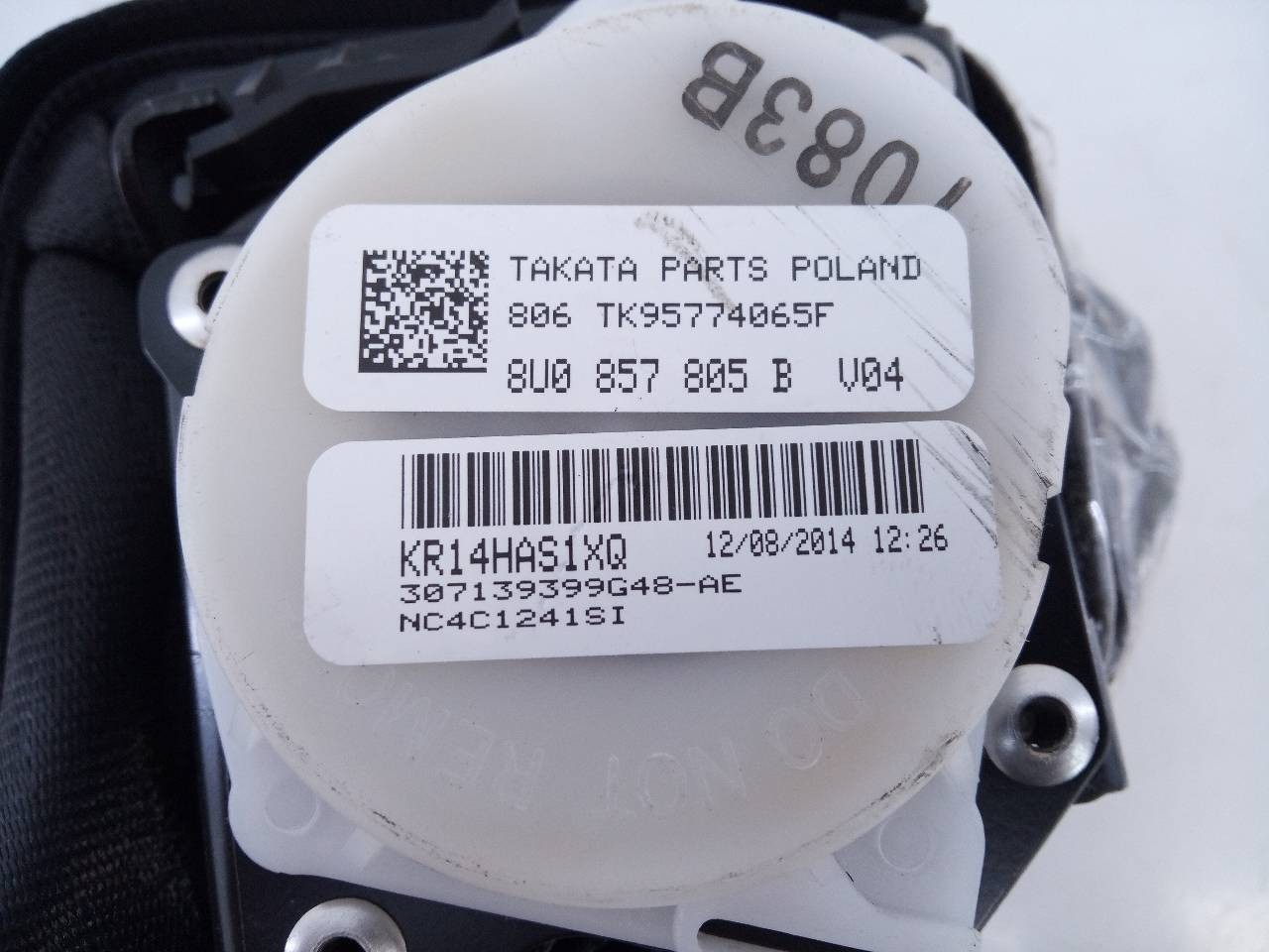 CINTURON SEGURIDAD TRASERO IZQUIERDO AUDI Q3 (8UG) 8U0857805B / E1-B6-47-1 8U0857805BE1B6471 - Vista 3