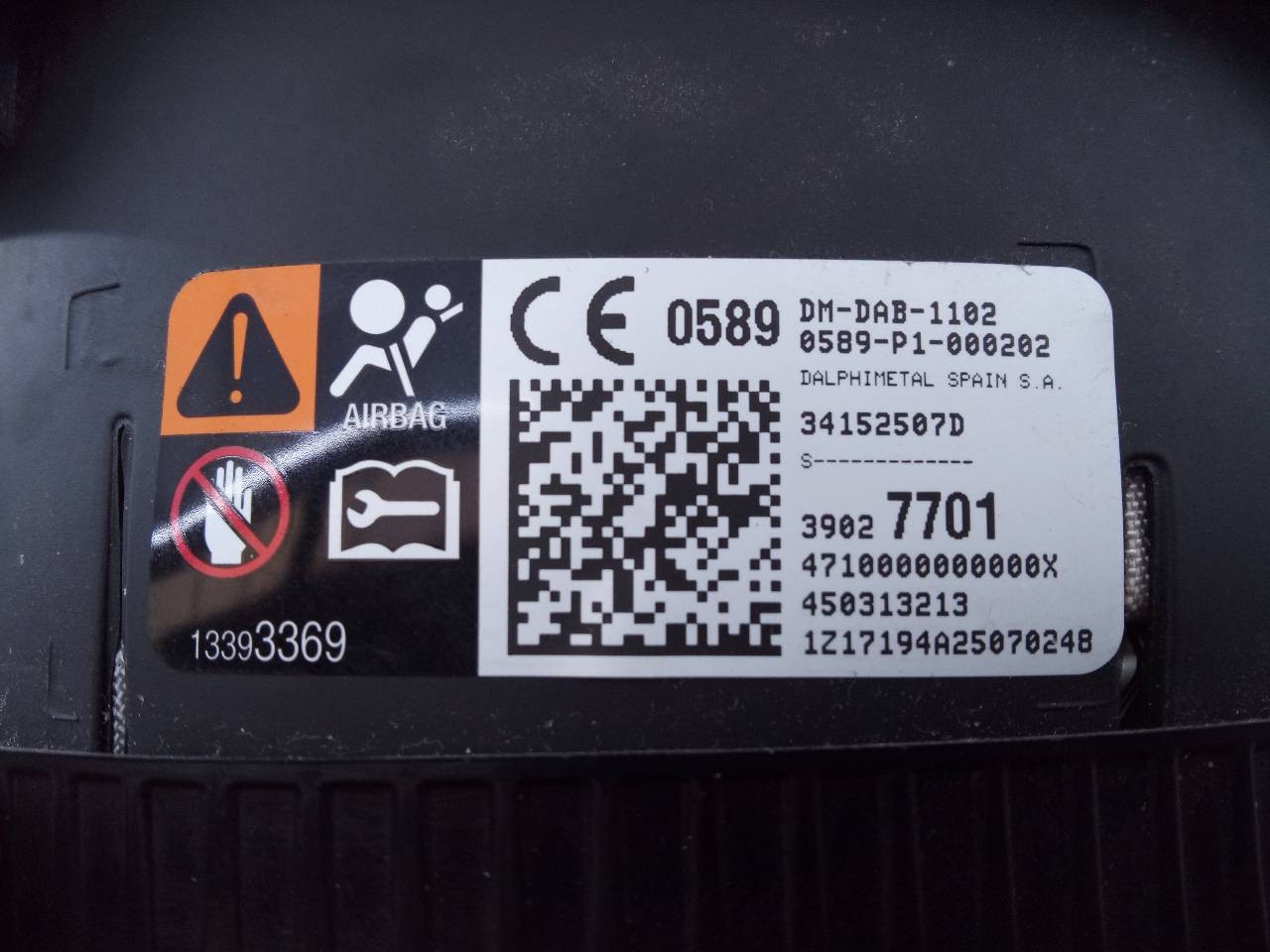 AIRBAG DELANTERO IZQUIERDO OPEL CORSA E 0589P1000202 / E2-B6-54-2 / 39027701 0589P1000202E2B654239027701 - Vista 3