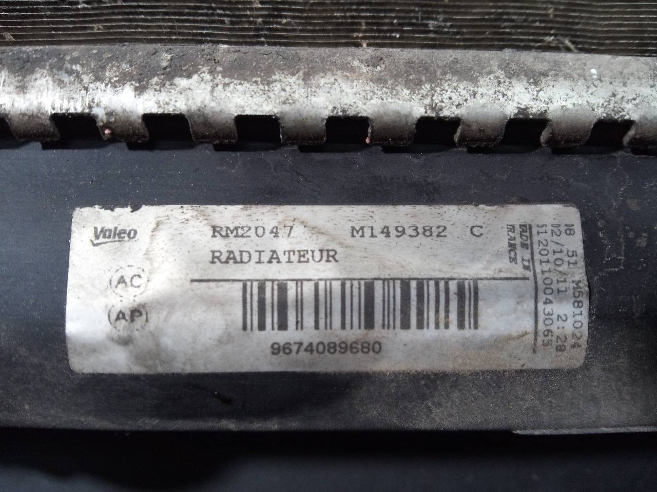 RADIADOR AGUA CITROËN C4 LIM. 9674089690 / P2-A6-6 / M149382C 9674089690P2A66M149382C - Vista 2