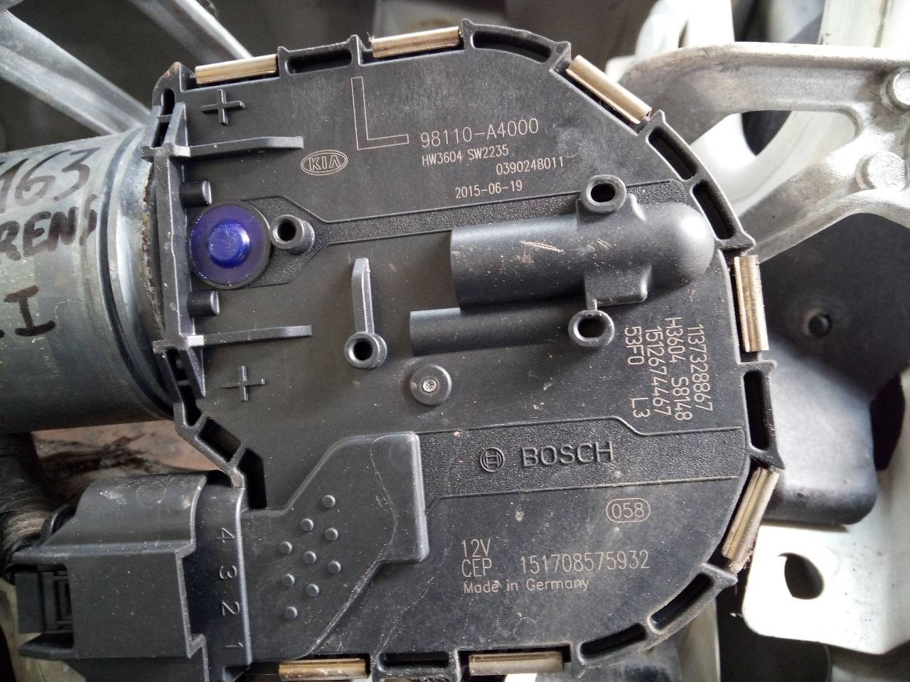 MOTOR LIMPIA DELANTERO KIA CARENS ( ) 98110A4000 98110A4000 - Vista 2
