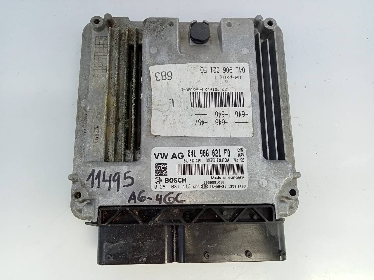 CENTRALITA MOTOR UCE AUDI A6 BERLINA (4GC) 04L906021FQ / E2-A1-8-6 / 0281031413 04L906021FQE2A1860281031413