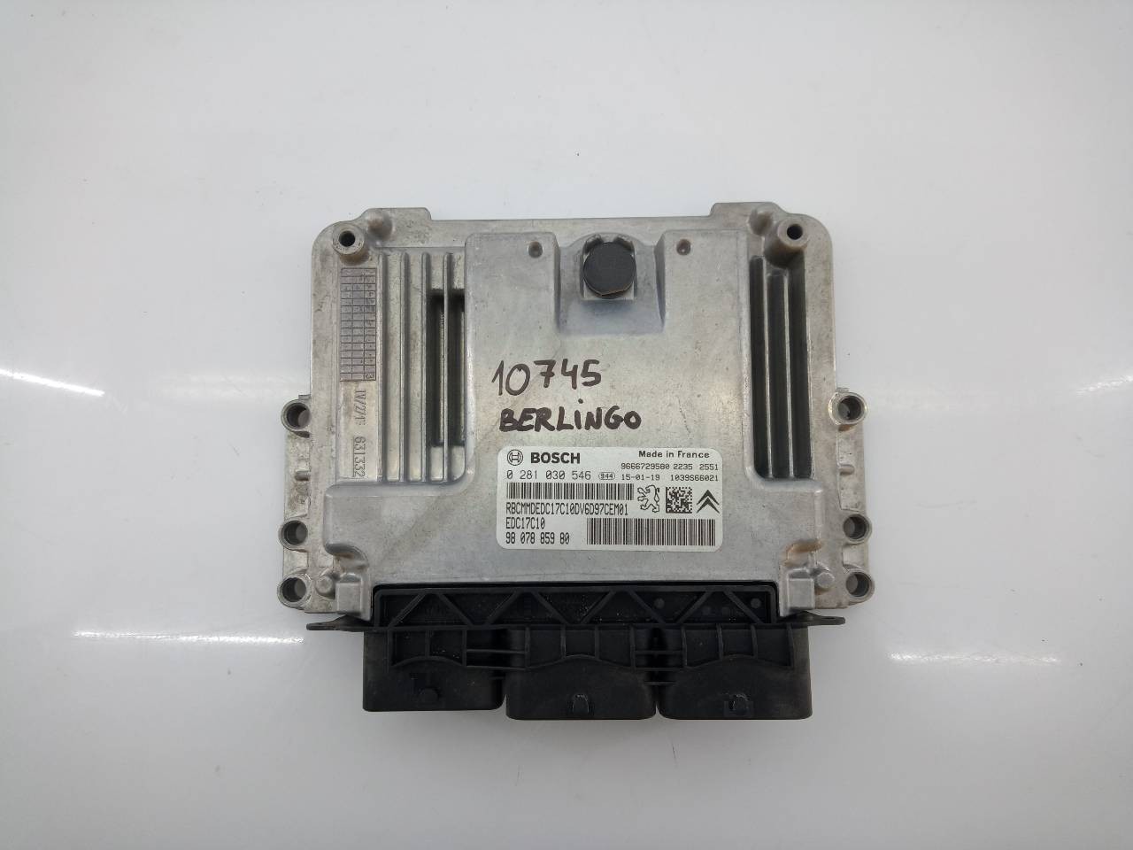 CENTRALITA MOTOR UCE CITROËN BERLINGO STATION WAGON 9807885980 / E3-A1-9-1 / 0281030546 9807885980E3A1910281030546