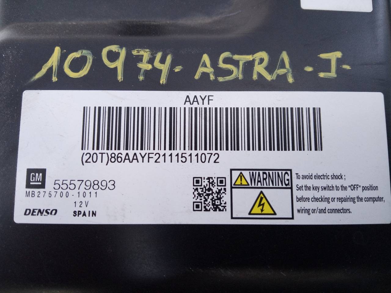 CENTRALITA MOTOR UCE OPEL ASTRA J LIM. 55579893 / E3-A5-19-2 / 2757001011 55579893E3A51922757001011 - Vista 3