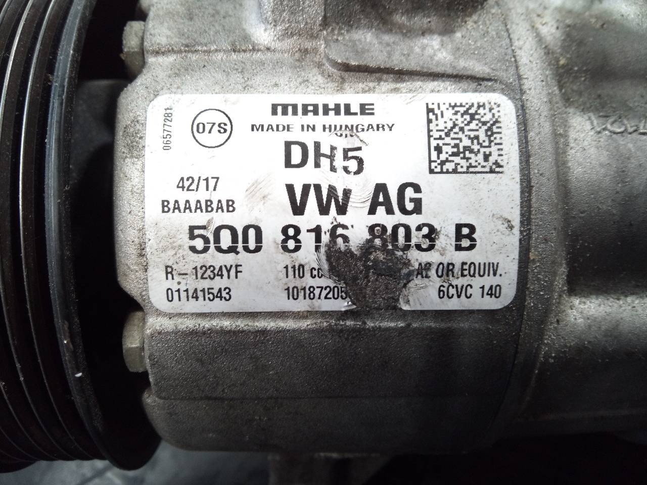 COMPRESOR AIRE ACONDICIONADO VOLKSWAGEN TIGUAN 5Q0816803B / P3-A3-23-1 5Q0816803BP3A3231 - Vista 3