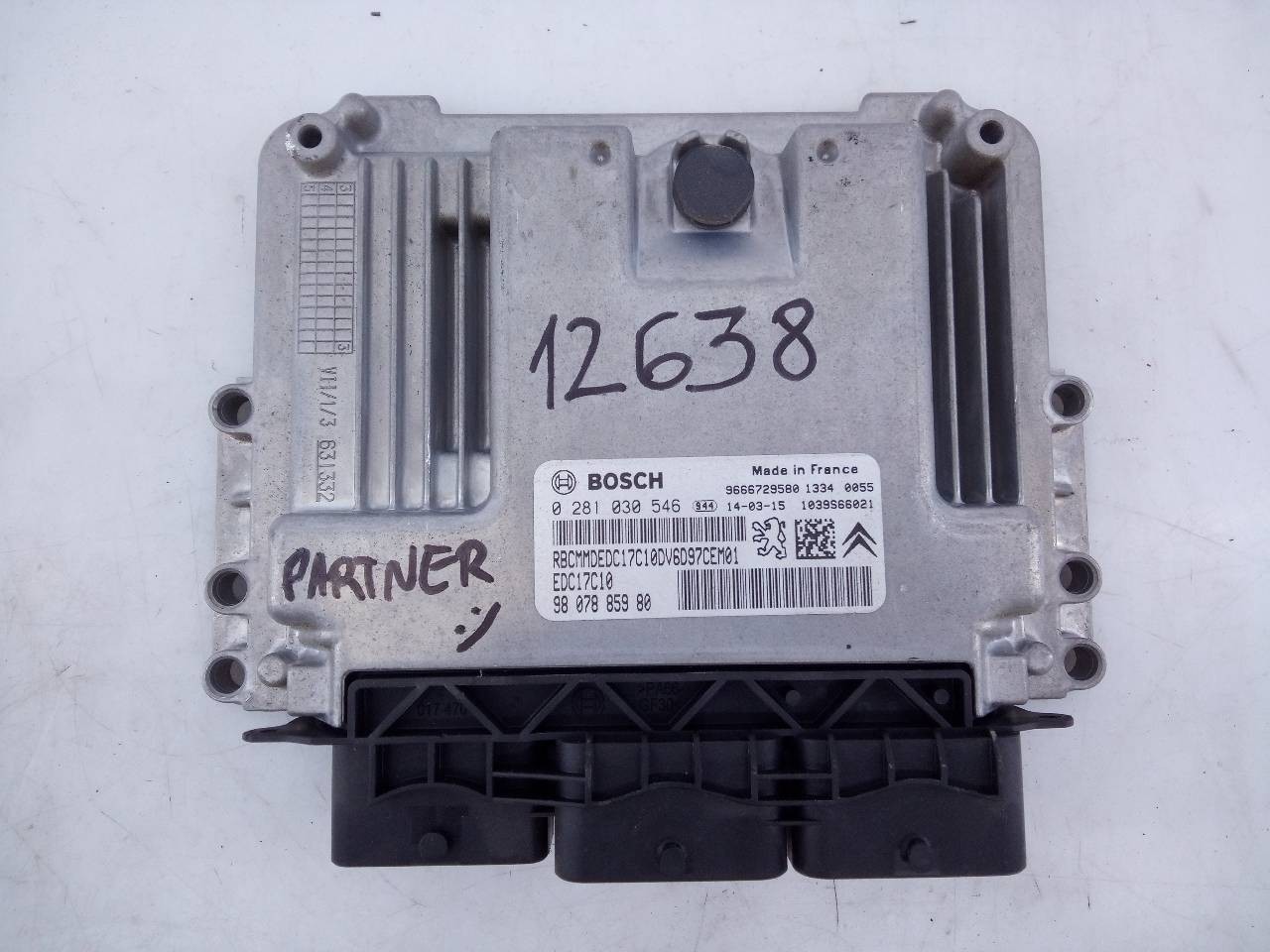 CENTRALITA MOTOR UCE PEUGEOT PARTNER KASTEN 9807885980 / E3-B2-25-4 / 0281030546 9807885980E3B22540281030546