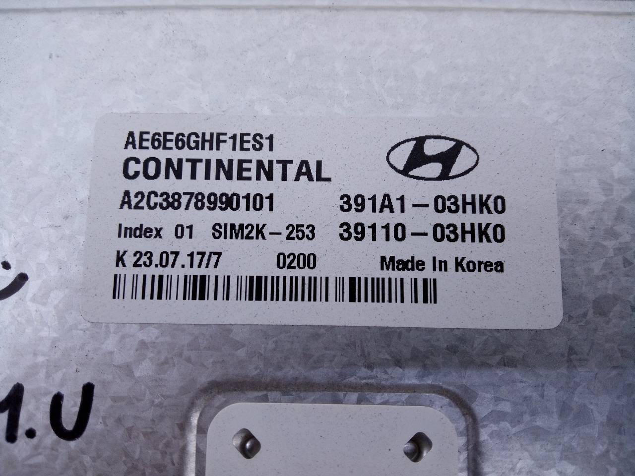 CENTRALITA MOTOR UCE HYUNDAI IONIQ 3911003HK0 / E3-A3-39-2 / A2C3878990101 3911003HK0E3A3392A2C3878990101 - Vista 2