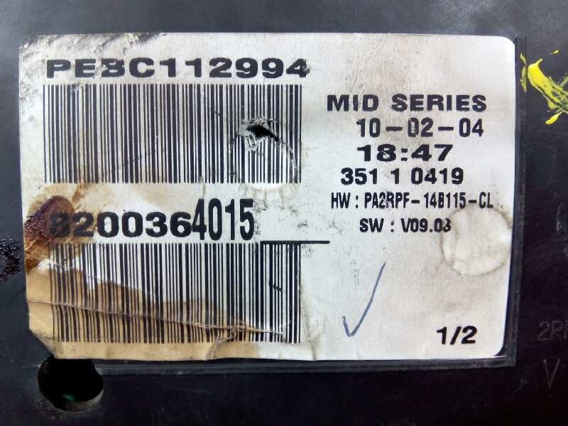 CUADRO INSTRUMENTOS RENAULT MEGANE II BERLINA 3P 8200364015 / E1-A1-19-3 8200364015E1A1193 - Vista 3