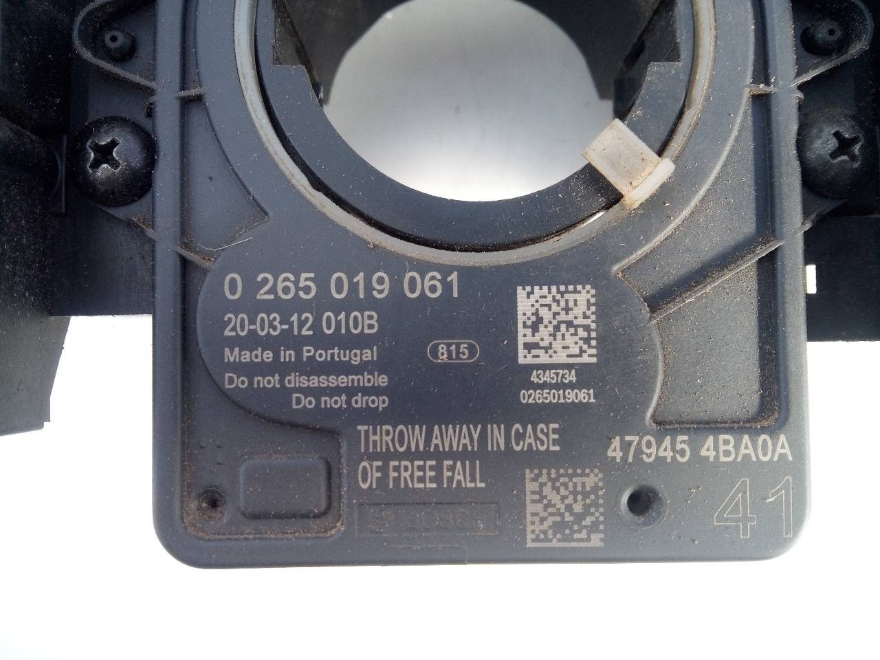 ANILLO AIRBAG NISSAN QASHQAI (J11) 479454BA0A / E3-B4-27-3 / 0265019061 479454BA0AE3B42730265019061 - Vista 3