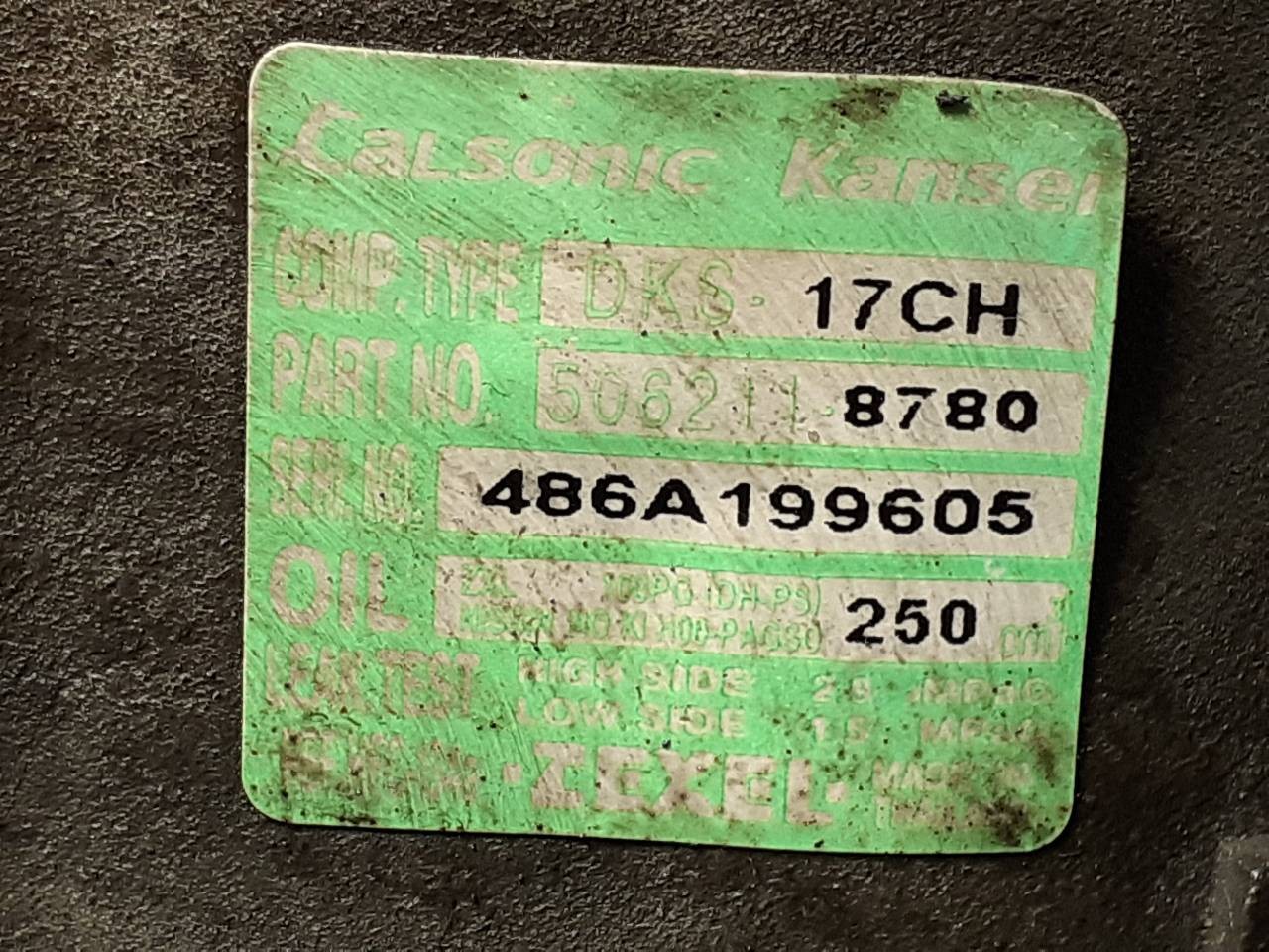 COMPRESOR AIRE ACONDICIONADO NISSAN TERRANO/TERRANO.II (R20) 926000X010 / P3-A1-24-3 / 5060120880 926000X010P3A12435060120880 - Vista 2