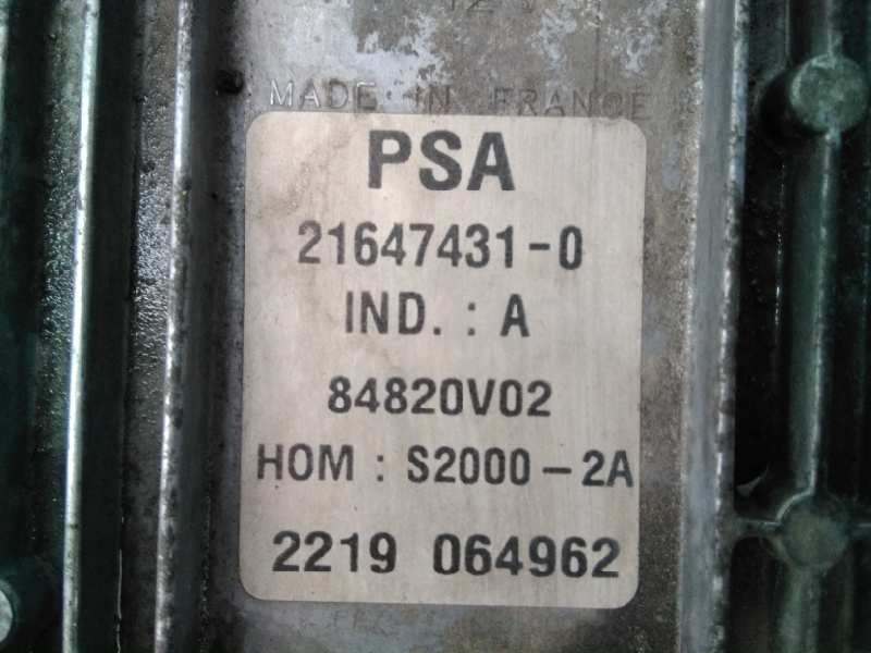 CENTRALITA MOTOR UCE PEUGEOT 206 BERLINA 9646988680 / E3-B2-40-1 / 2219064962 9646988680E3B24012219064962 - Vista 2