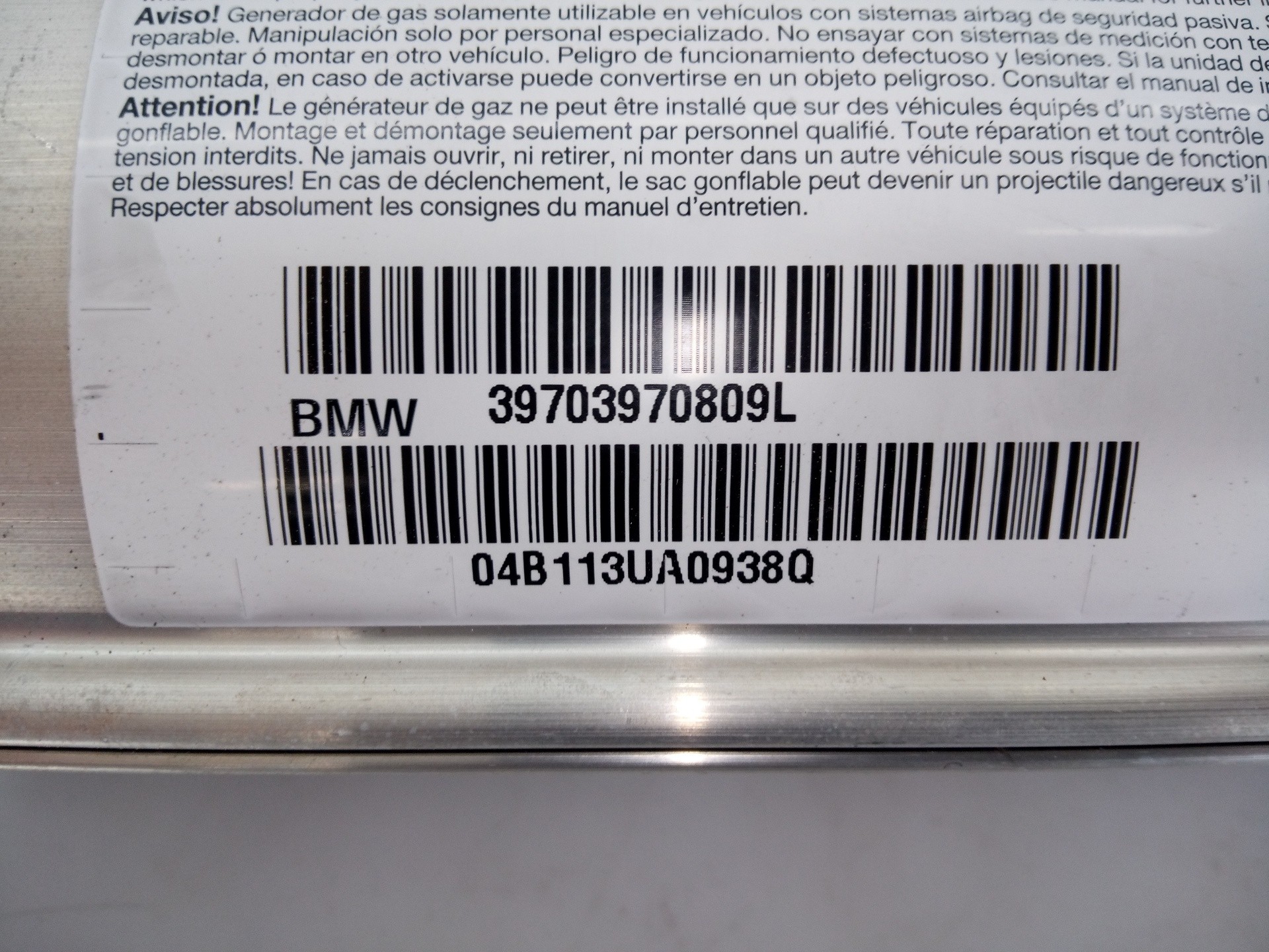 AIRBAG DELANTERO DERECHO BMW SERIE 5 BERLINA (E60) 39703970809L / E1-A3-7-2 39703970809LE1A372 - Vista 3