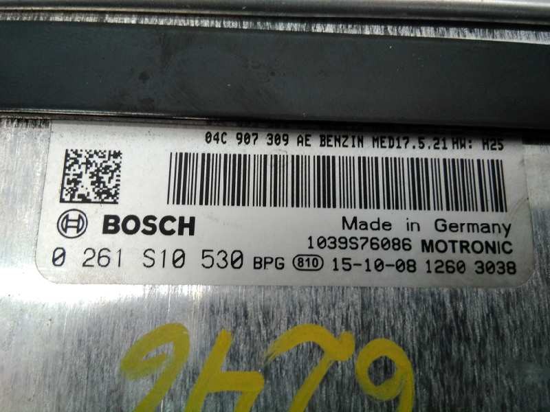 CENTRALITA MOTOR UCE SEAT IBIZA SC (6P5) 04C907309AE / E2-A1-18-6 / 0261S10530 04C907309AEE2A11860261S10530 - Vista 2