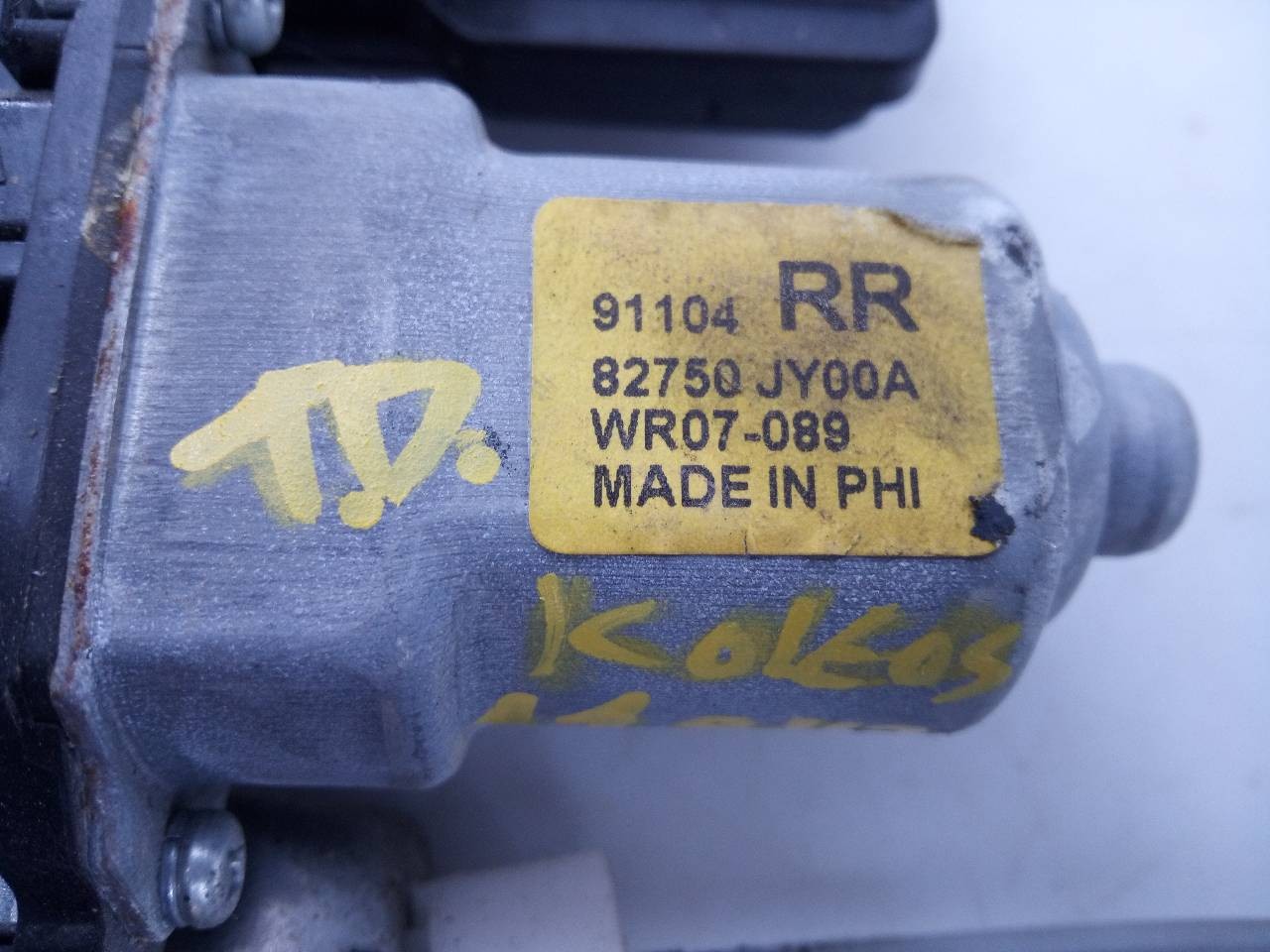 ELEVALUNAS TRASERO DERECHO RENAULT KOLEOS 82750JY00A / E1-A1-36-2 / 91104 82750JY00AE1A136291104 - Vista 3