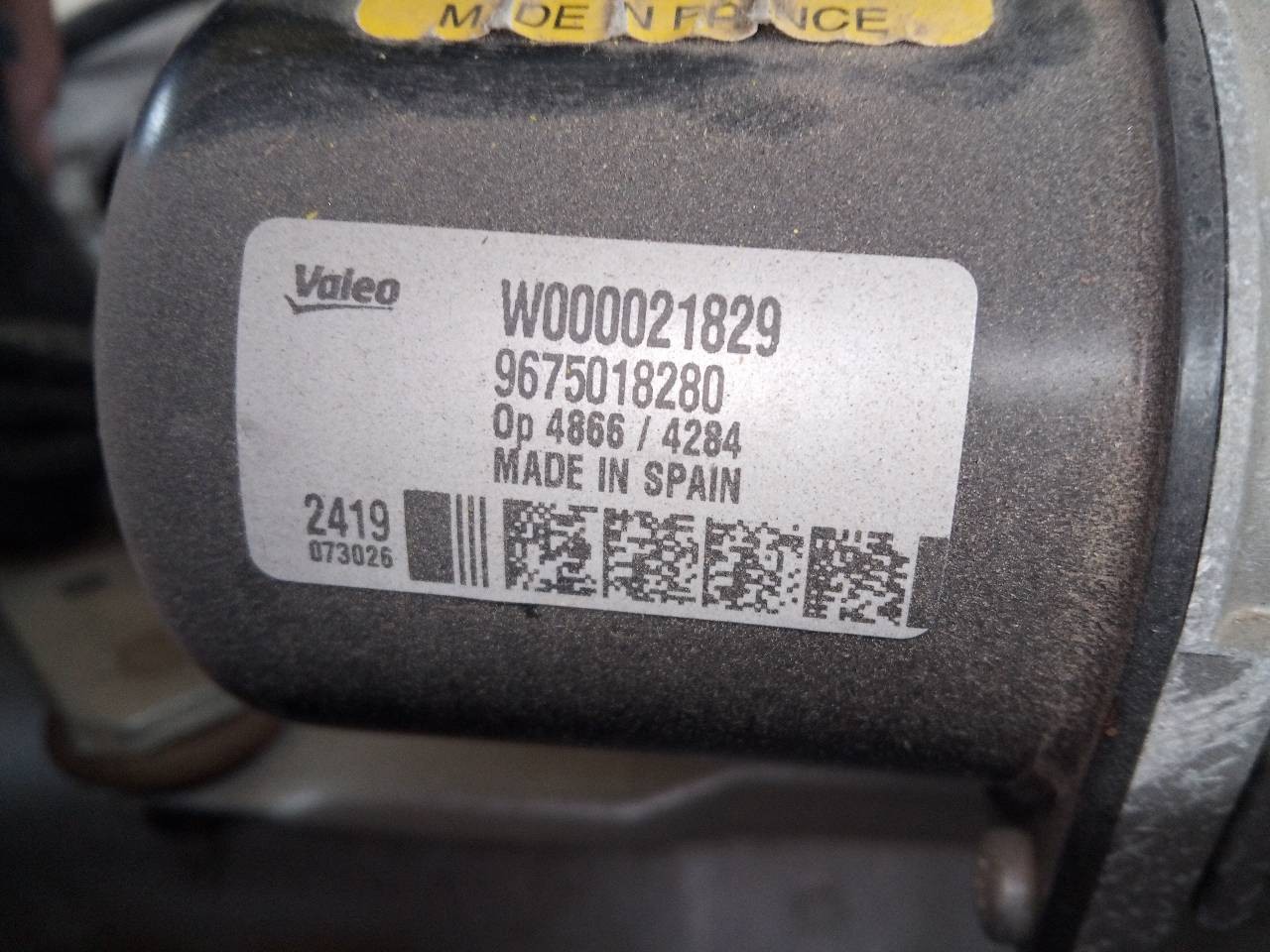 MOTOR LIMPIA DELANTERO CITROËN C-ELYSÉE 9675018280 9675018280