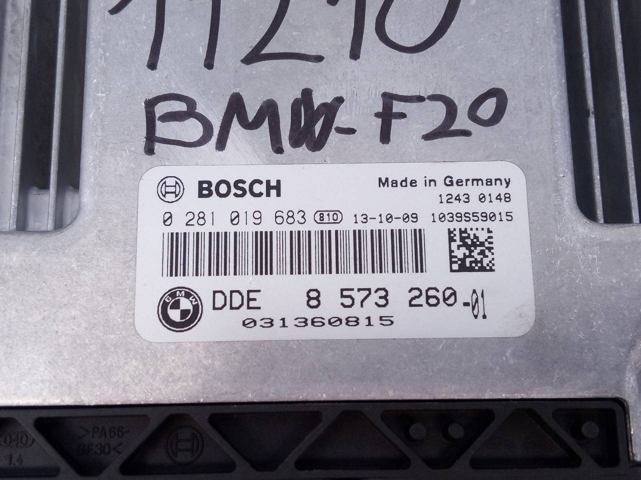 CENTRALITA MOTOR UCE BMW SERIE 1 LIM. (F20) 8573260 / E3-A2-30-4 / 0281019683 8573260E3A23040281019683 - Vista 3