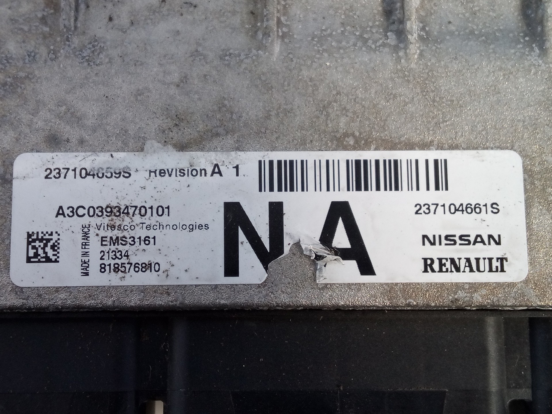 CENTRALITA MOTOR UCE RENAULT KADJAR 237104661S / E2-A3-43-2 / A3C0393470101 237104661SE2A3432A3C0393470101 - Vista 2