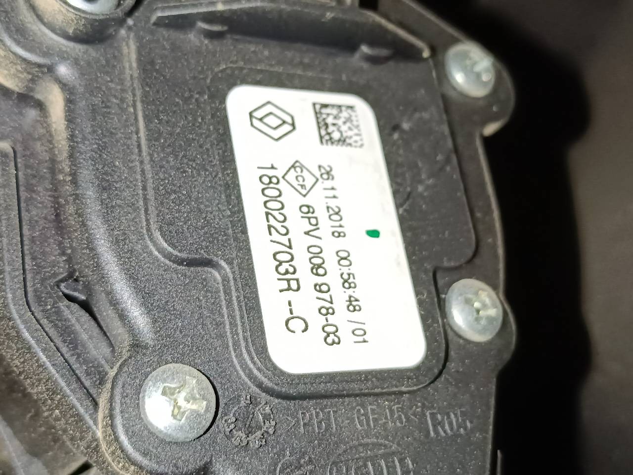 PEDAL ACELERADOR DACIA SANDERO 180022703R 180022703R