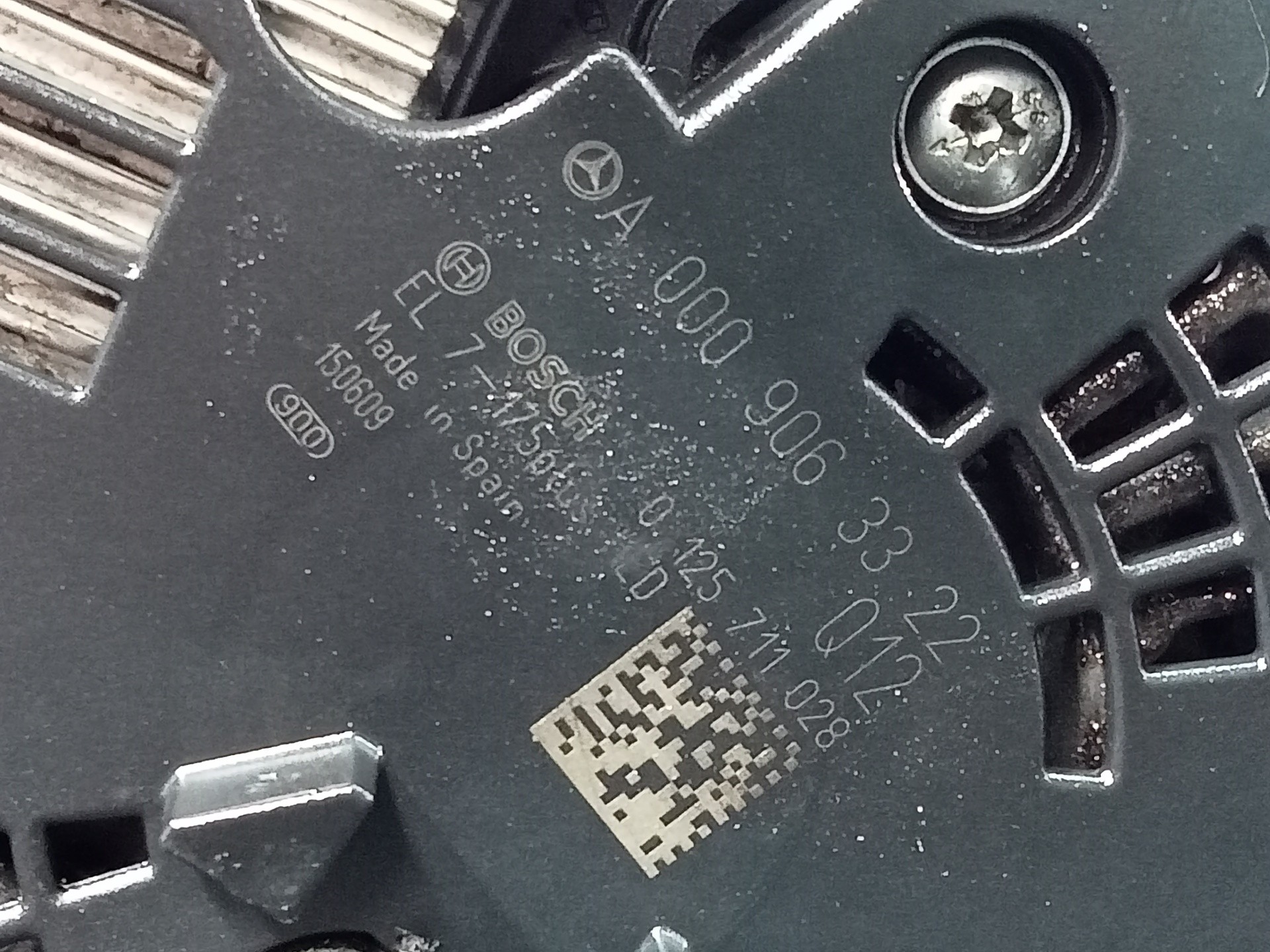 ALTERNADOR MERCEDES-BENZ CLASE A (W176) A0009063322 / P3-A4-12-3 A0009063322P3A4123 - Vista 2
