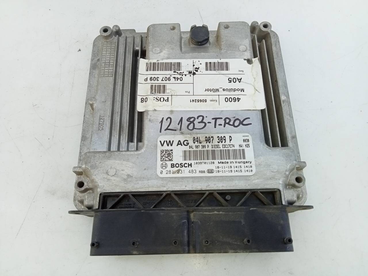 CENTRALITA MOTOR UCE VOLKSWAGEN T-ROC 04L907309P / E2-A1-40-2 / 0281031483 04L907309PE2A14020281031483