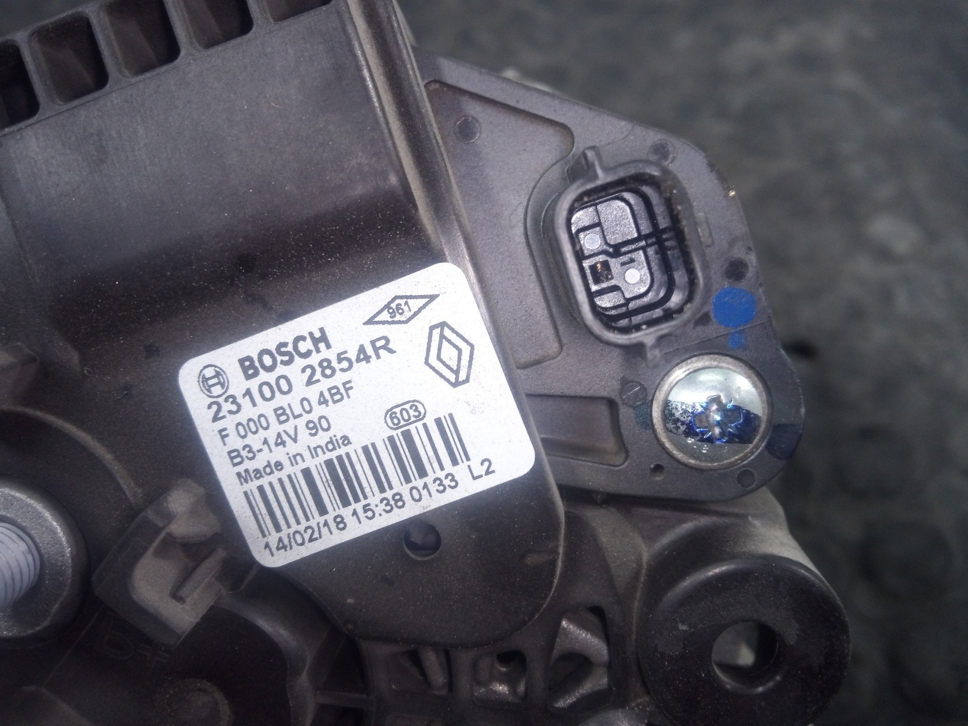 ALTERNADOR DACIA SANDERO 231002654R / P3-A5-13-3 231002654RP3A5133 - Vista 2