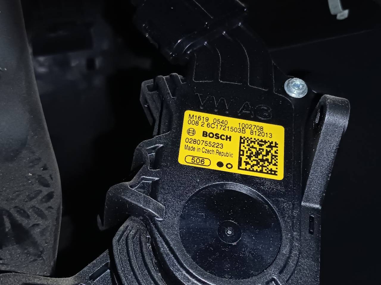 PEDAL ACELERADOR VOLKSWAGEN POLO (6C1) 6C1721503B / 0280755223 6C1721503B0280755223