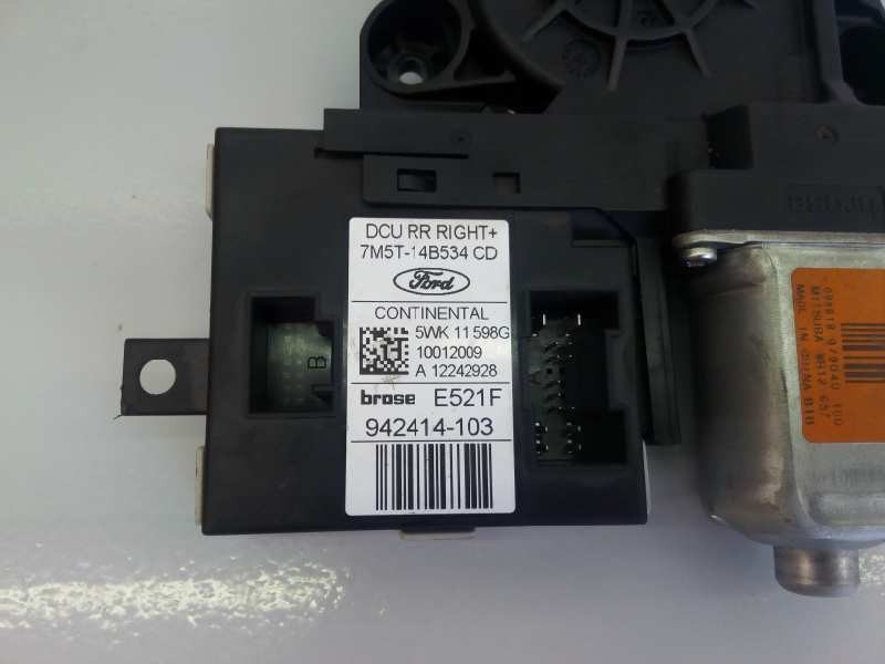 MOTOR ELEVALUNAS TRASERO DERECHO FORD KUGA (CBV) 7M5T14B534CD / E2-B3-39-1 / 942414103 7M5T14B534CDE2B3391942414103 - Vista 3