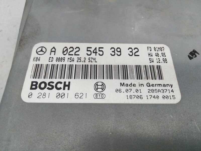 CENTRALITA MOTOR UCE MERCEDES-BENZ CLASE E (W210) BERLINA DIESEL A0225453932 / E3-A1-2-1 / 0281001621 A0225453932E3A1210281001621 - Vista 3
