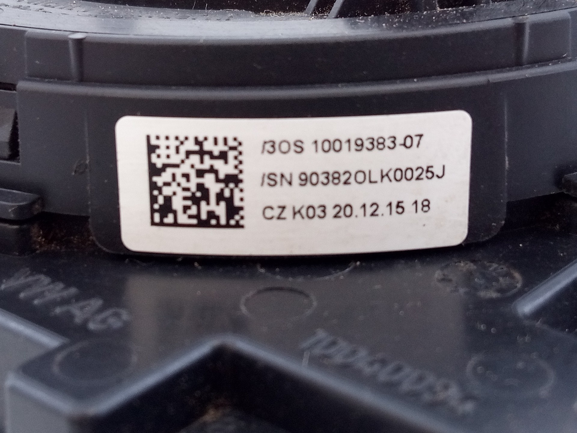 ANILLO AIRBAG VOLKSWAGEN TOURAN (5T1) 5Q0953549E / E2-A1-17-1 / 3S01001938307 5Q0953549EE2A11713S01001938307 - Vista 3