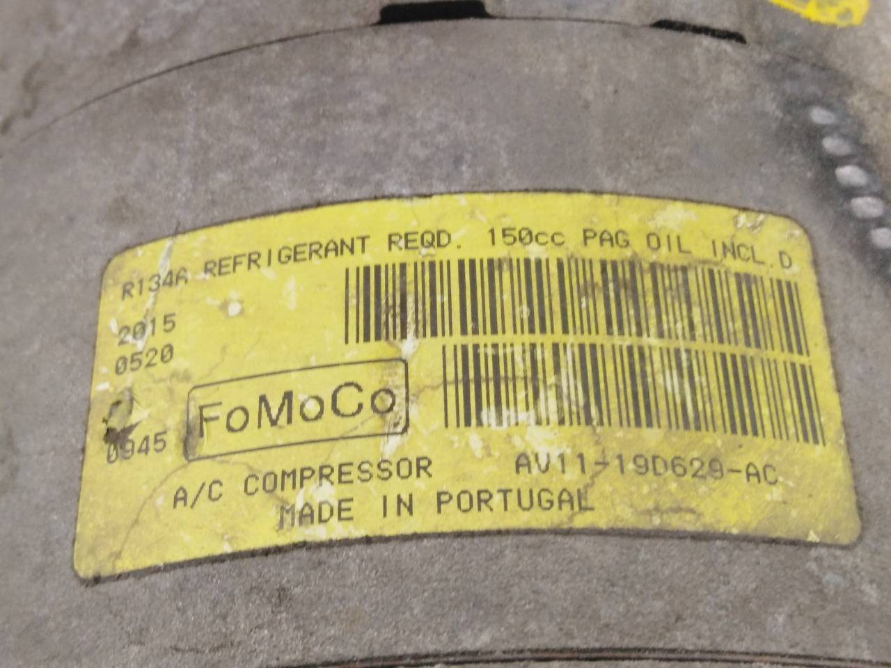 COMPRESOR AIRE ACONDICIONADO FORD FIESTA (CCN) AV1119D629AC / P3-B3-23-2 AV1119D629ACP3B3232 - Vista 2