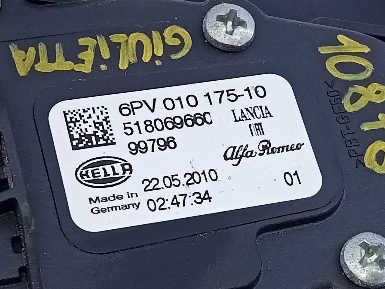 PEDAL ACELERADOR ALFA ROMEO GIULIETTA (191) 518069660 / E3-A4-17-3 / 6PV01017510 518069660E3A41736PV01017510 - Vista 2