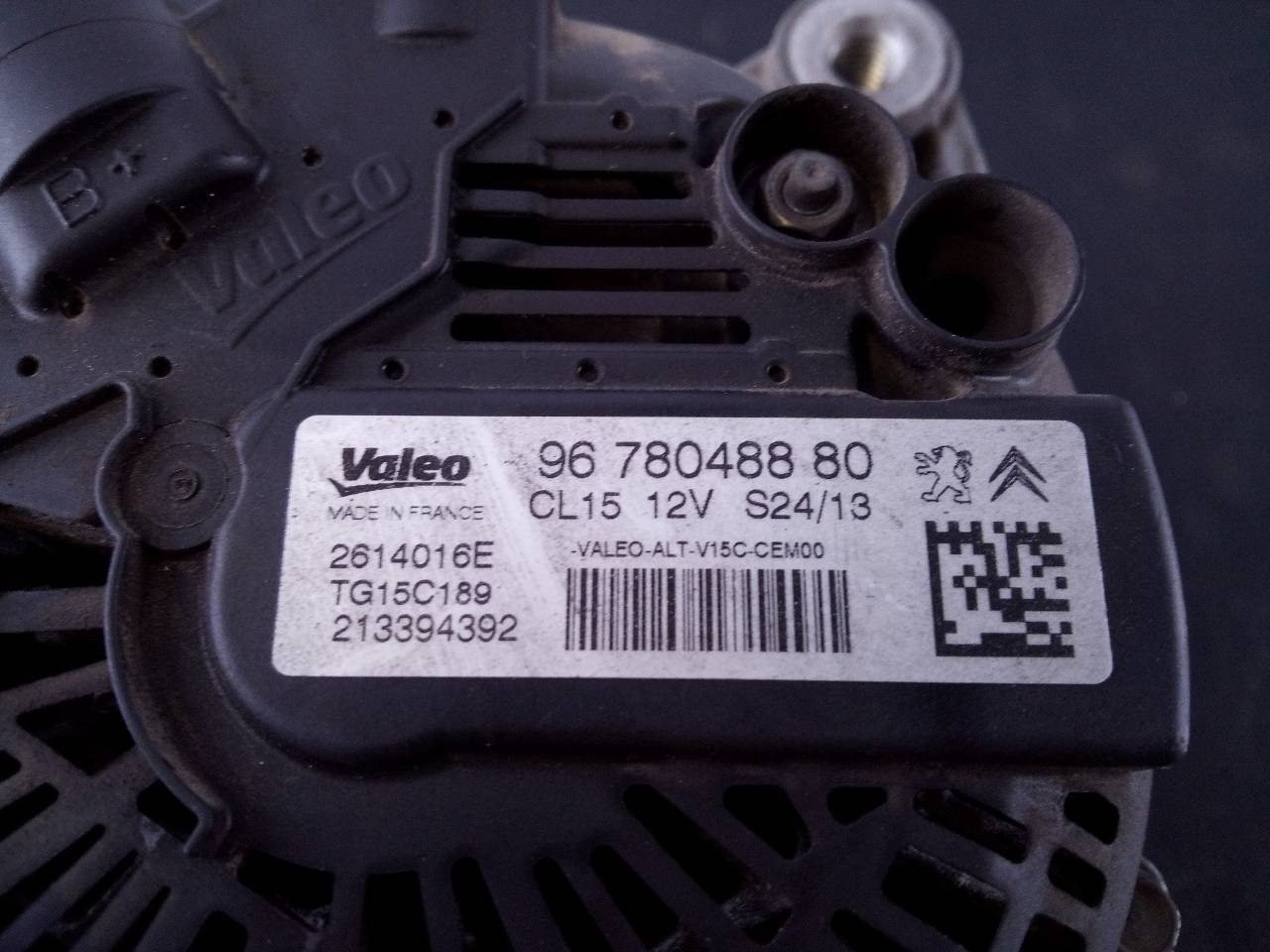 ALTERNADOR CITROËN DS4 9678048880 / P3-B5-18-2 / 2614016E 9678048880P3B51822614016E - Vista 3