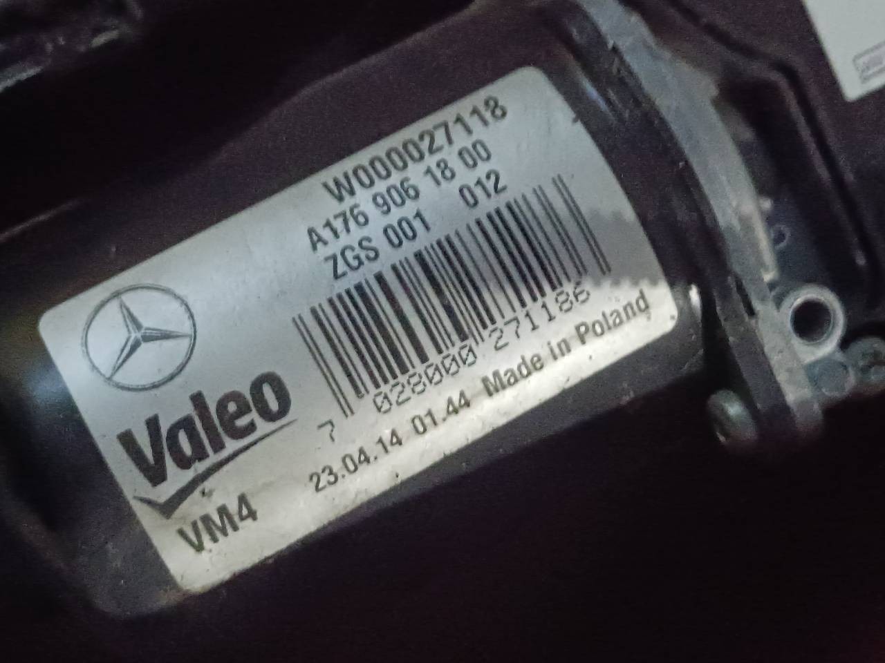 MOTOR LIMPIA DELANTERO MERCEDES-BENZ CLASE A (W176) A1769061800 A1769061800