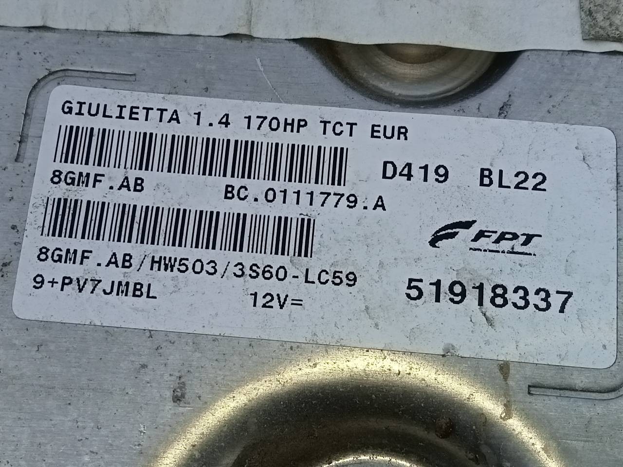 CENTRALITA MOTOR UCE ALFA ROMEO GIULIETTA (191) 51918337 / E3-A4-17-4 51918337E3A4174 - Vista 3