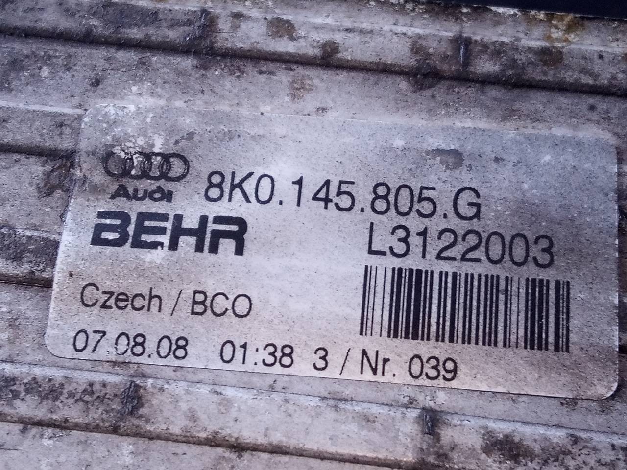 INTERCOOLER AUDI A4 BER. (B8) 8K0145805G / P2-B10-6 8K0145805GP2B106 - Vista 3