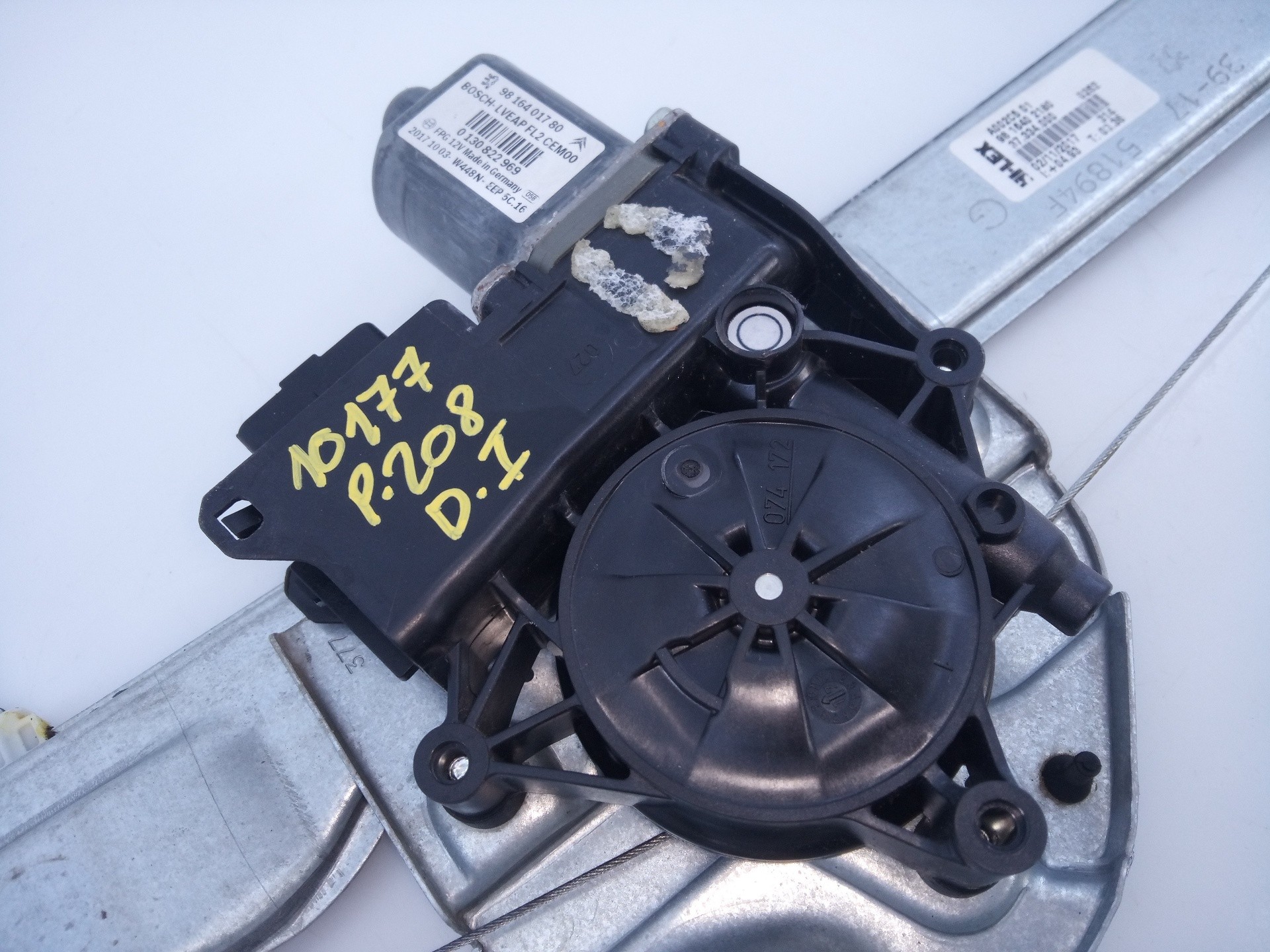 ELEVALUNAS DELANTERO IZQUIERDO PEUGEOT 208 9816401780 / E1-A4-12-2 9816401780E1A4122 - Vista 3