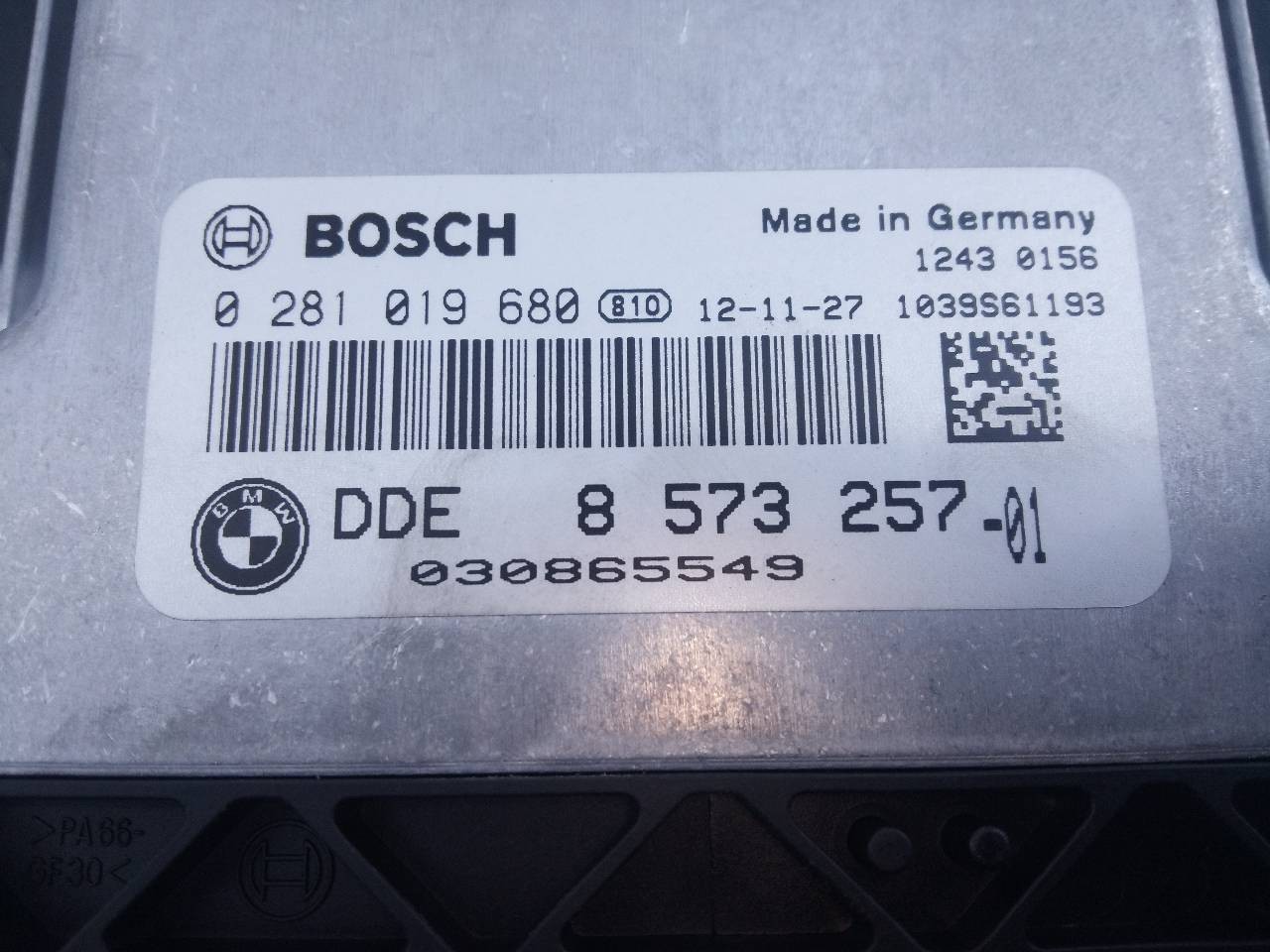 CENTRALITA MOTOR UCE BMW SERIE 1 LIM. (F20) 8573257 / E3-A2-40-3 / 0281019680 8573257E3A24030281019680 - Vista 2