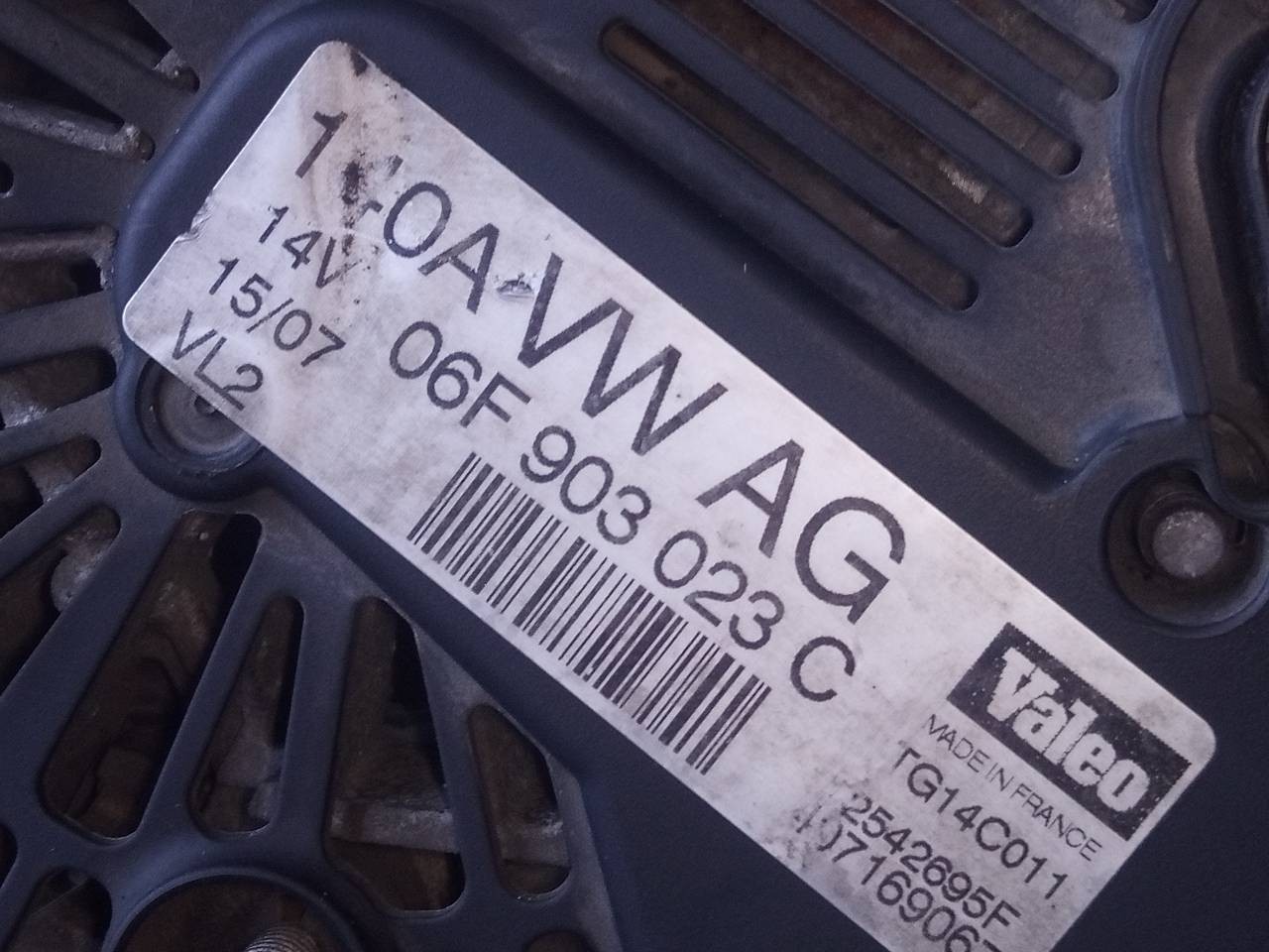 ALTERNADOR VOLKSWAGEN TOURAN (1T2) 06F903023C / P3-A5-3-2 06F903023CP3A532 - Vista 3