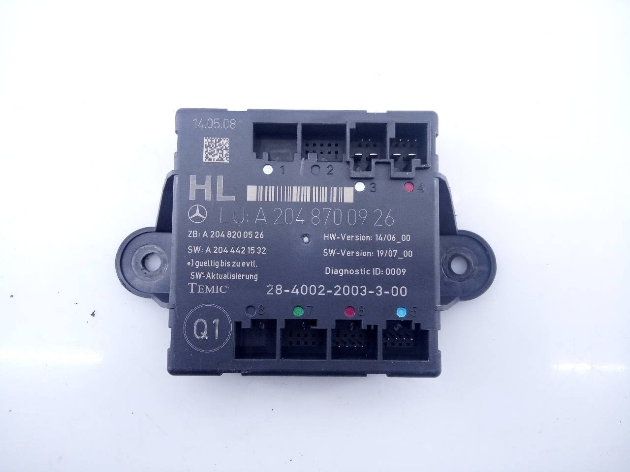 MODULO ELECTRONICO MERCEDES-BENZ CLASE C (W204) FAMILIAR A2048700926 / E3-A1-14-1 A2048700926E3A1141 - Vista 2