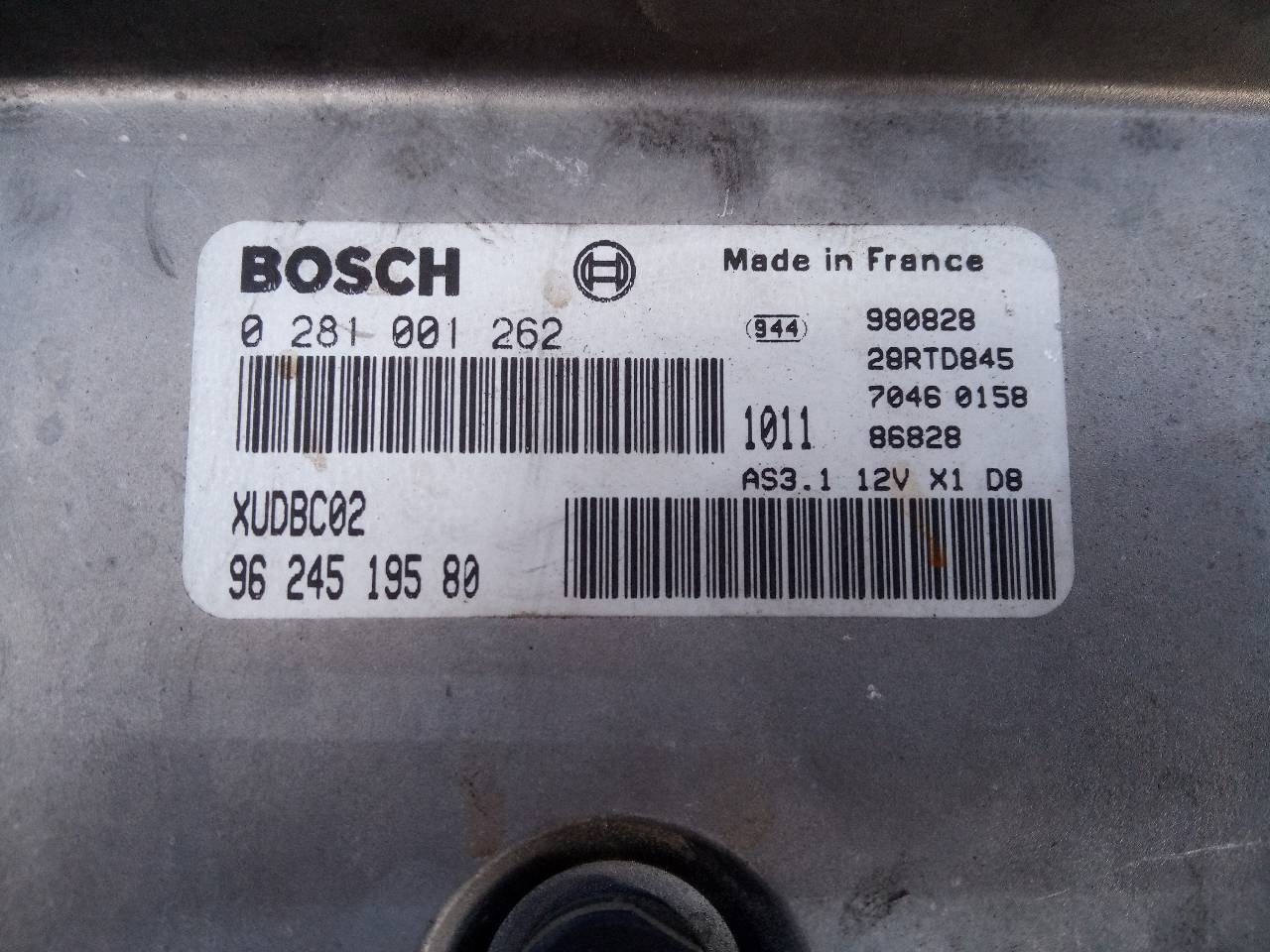 CENTRALITA MOTOR UCE PEUGEOT 406 BERLINA (S1/S2) 9624519580 / È3-B2-36-3 / 0281001262 96245195803B23630281001262 - Vista 2