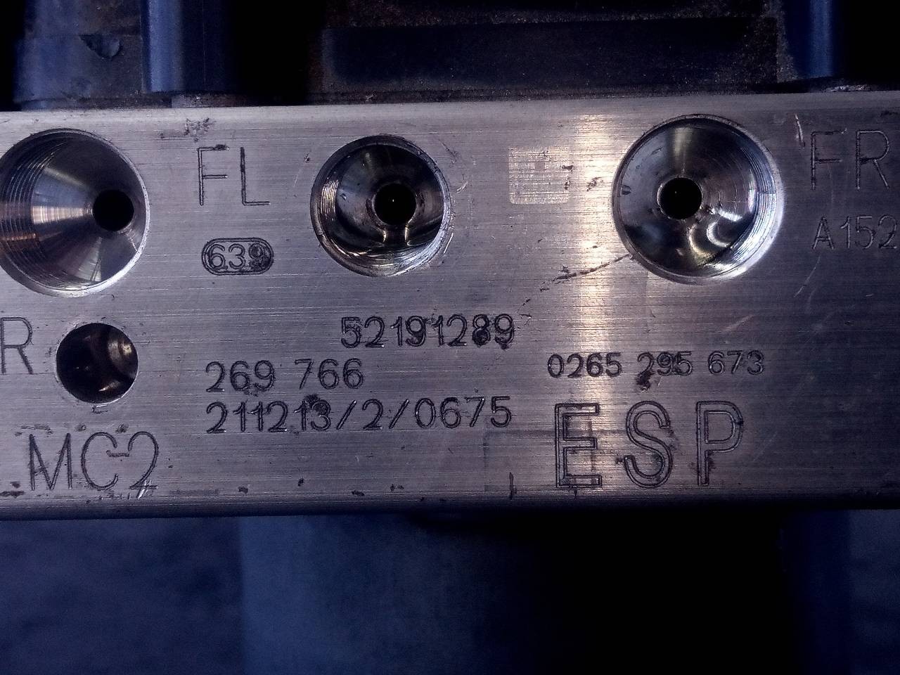 ABS PEUGEOT BOXER FURGÓN 52191289 / P3-B8-17-4 / 0265295673 52191289P3B81740265295673 - Vista 3