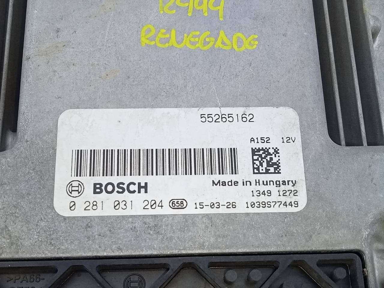 CENTRALITA MOTOR UCE JEEP RENEGADE 55265162 / E3-B6-22-2 / 0281031204 55265162E3B62220281031204 - Vista 2