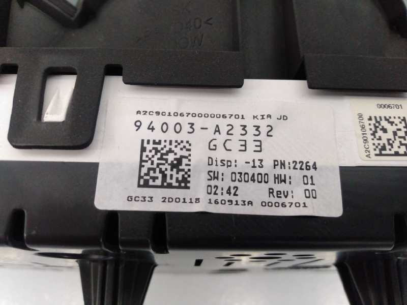 CUADRO INSTRUMENTOS KIA CEE´D SPORTY WAGON 94003A2332 / E23-A3-26-1 94003A2332E23A3261 - Vista 2