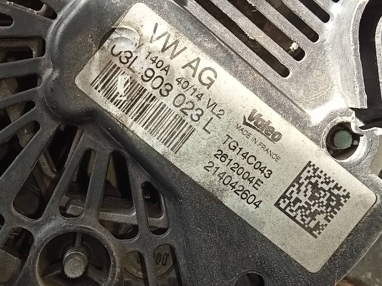 ALTERNADOR AUDI A3 SPORTBACK (8VA) 03L903023L / P3-A5-23-2 03L903023LP3A5232 - Vista 3