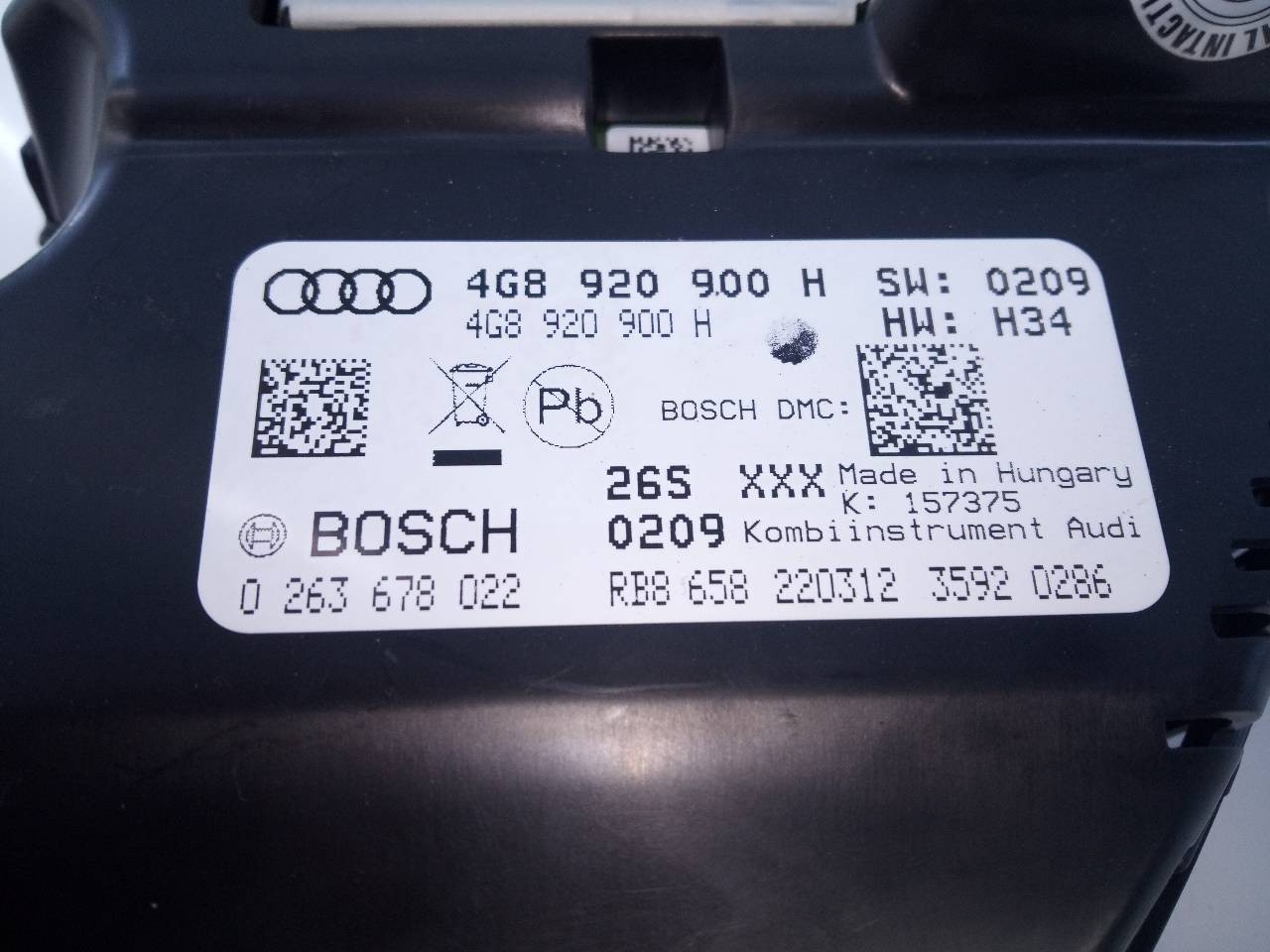CUADRO INSTRUMENTOS AUDI A6 AVANT (4G5) 4G8920900H / E2-A1-34-7 4G8920900HE2A1347 - Vista 2