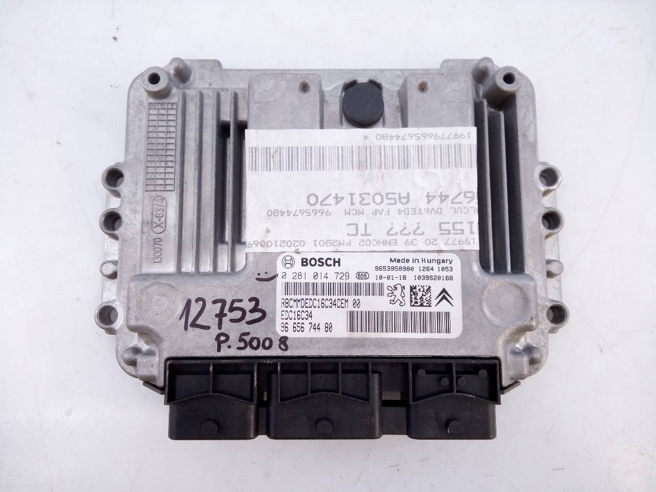 CENTRALITA MOTOR UCE PEUGEOT 5008 9665674480 / E3-B2-36-1 / 0281014729 9665674480E3B23610281014729