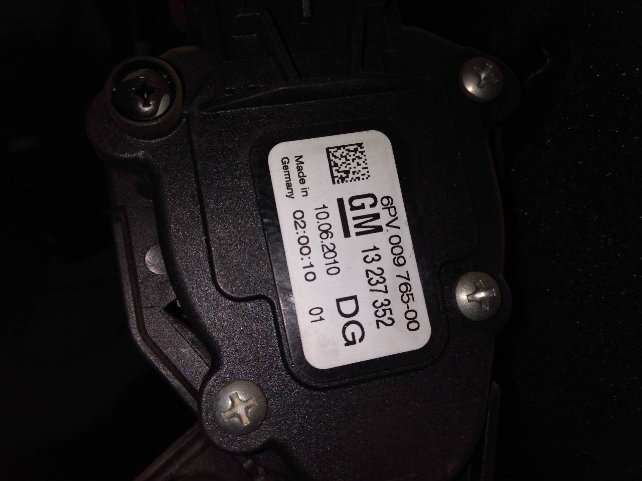PEDAL ACELERADOR OPEL INSIGNIA BERLINA 13237352 / 6PV00976500 132373526PV00976500
