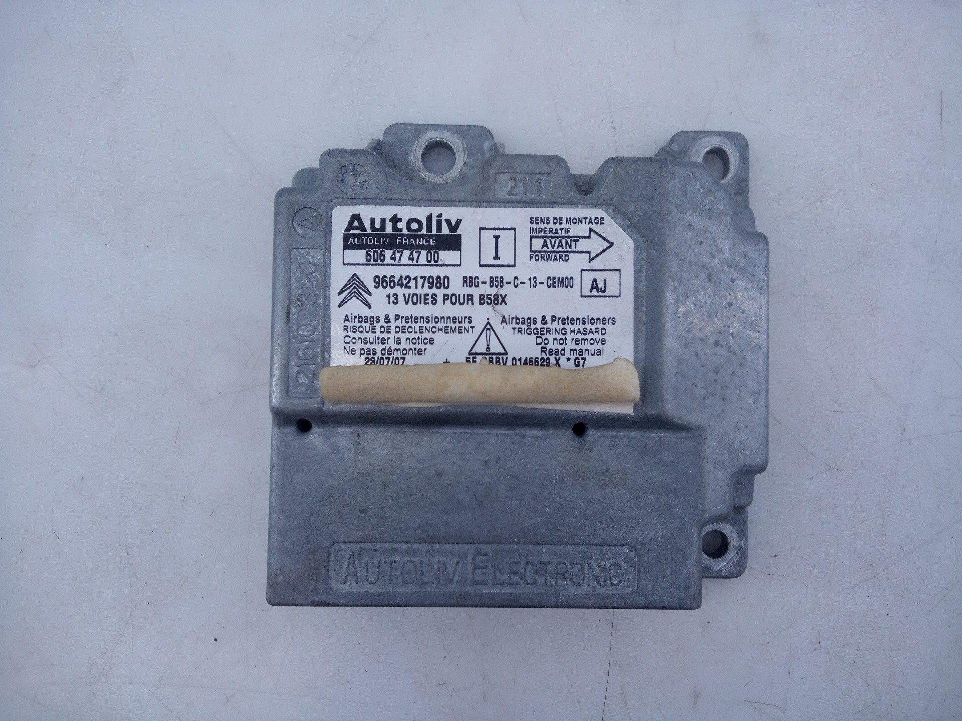 CENTRALITA AIRBAG CITROËN C4 PICASSO 9664217980 / E3-B2-24-2 / 606474700 9664217980E3B2242606474700