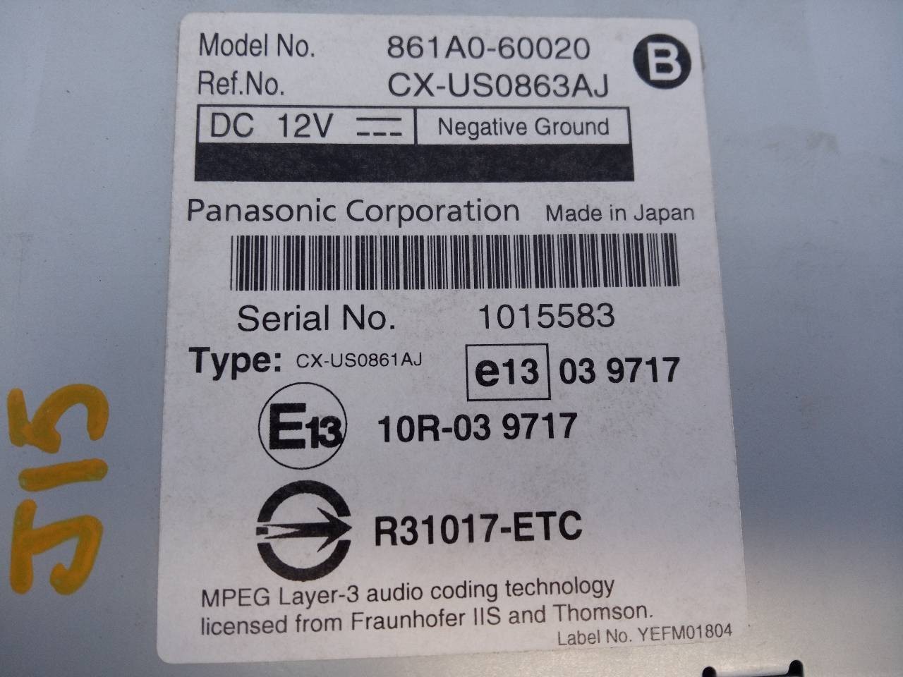 MODULO ELECTRONICO TOYOTA LAND CRUISER (J15) 861A060020 / E3-B2-8-3 861A060020E3B283 - Vista 2