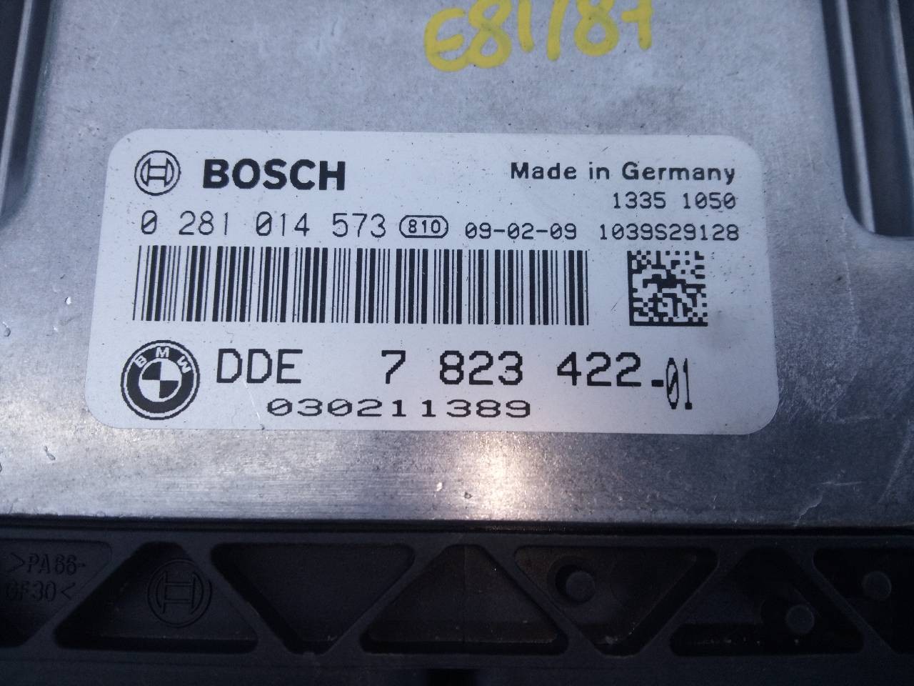 CENTRALITA MOTOR UCE BMW SERIE 1 BERLINA (E81/E87) 782342201 / E3-A2-25-3 / 0281014573 782342201E3A22530281014573 - Vista 2