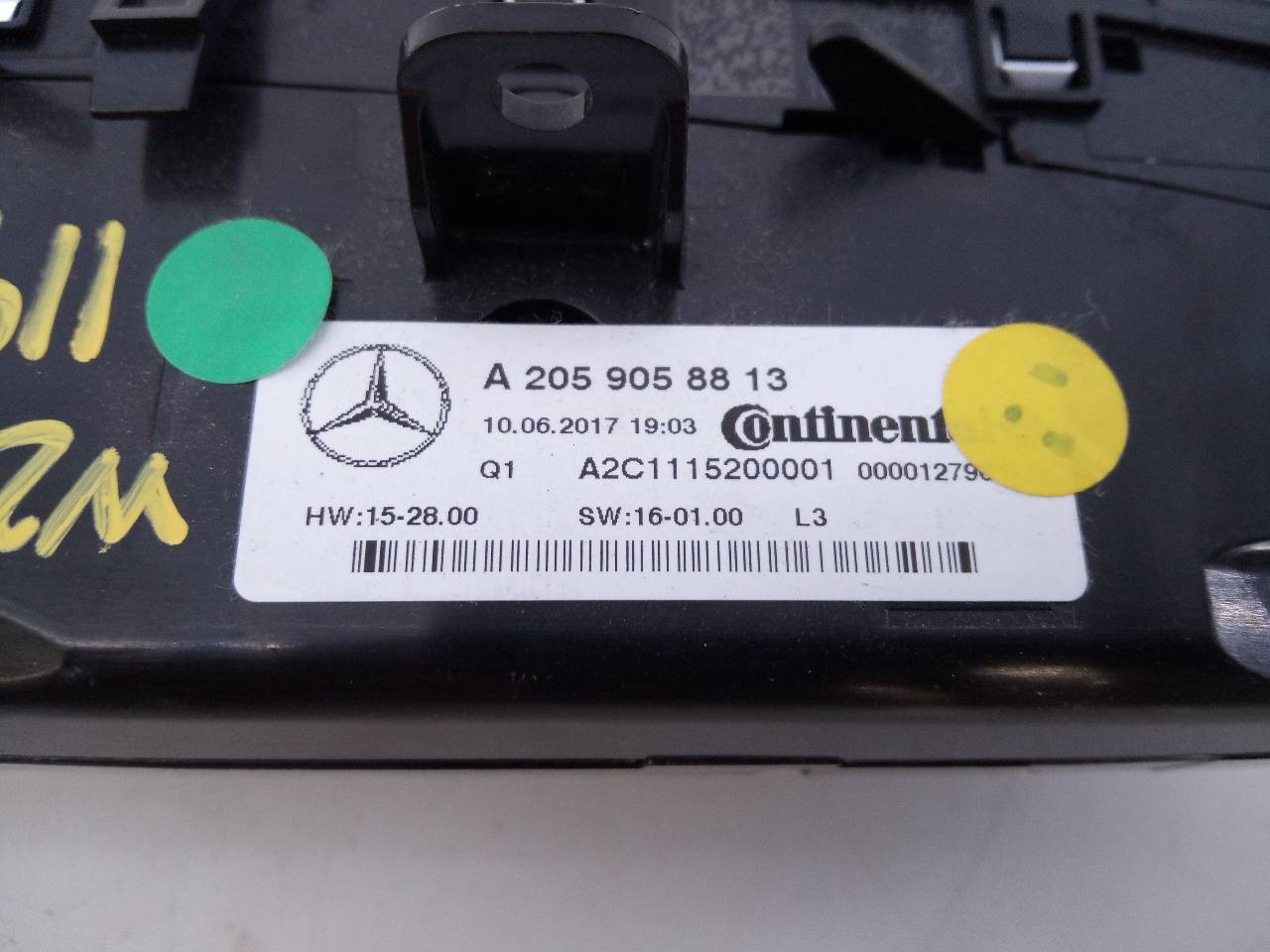 MANDO CLIMATIZADOR MERCEDES-BENZ CLASE C (W205) LIM. A2059058813 / E3-A1-18-1 A2059058813E3A1181 - Vista 3
